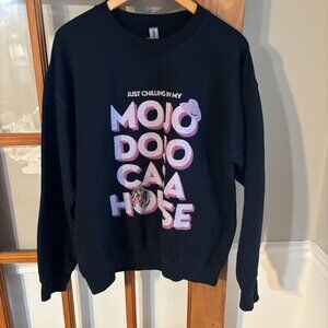 Mojo Dojo Casa House Black/Pink crew neck sweat shirt SZ: Large